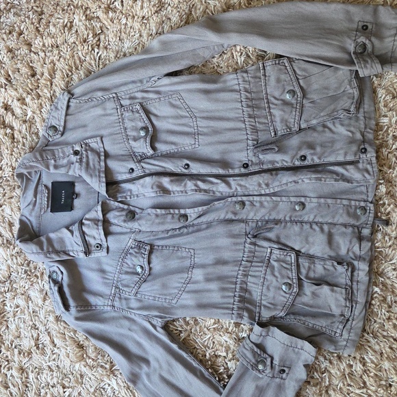 Talula Gray Utility Jacket - Picture 1 of 9